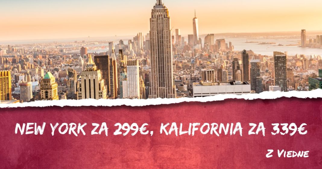 letenky z Viedne do New York-u za 299€